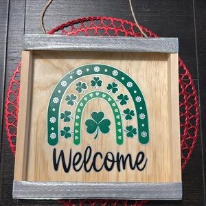 St. Patrick’s day handmade door sign